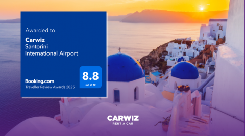 CARWIZ Greece - Santorini honored with prestigious Booking.com Award!